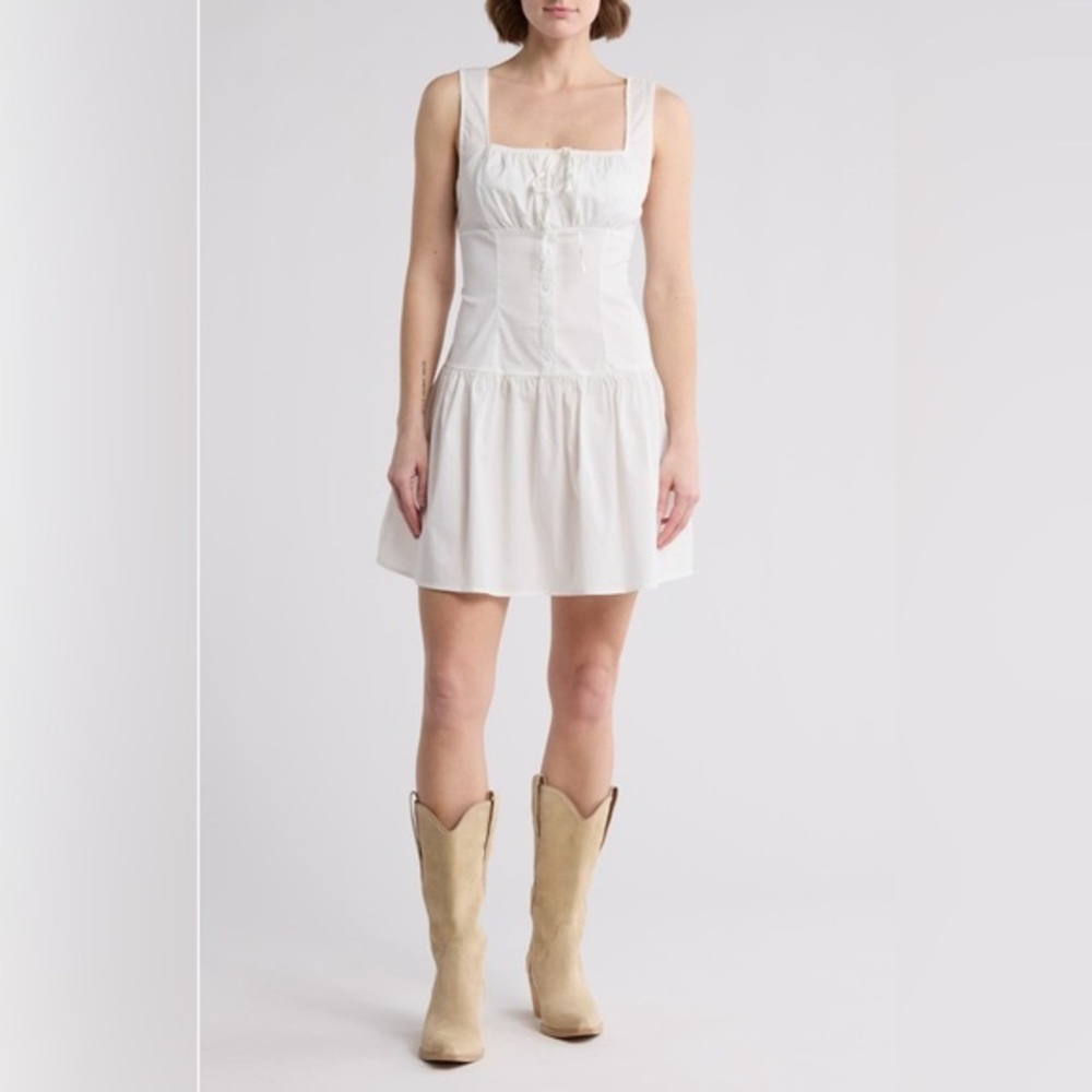 NEW…Know One Cares Sleeveless Poplin Dress